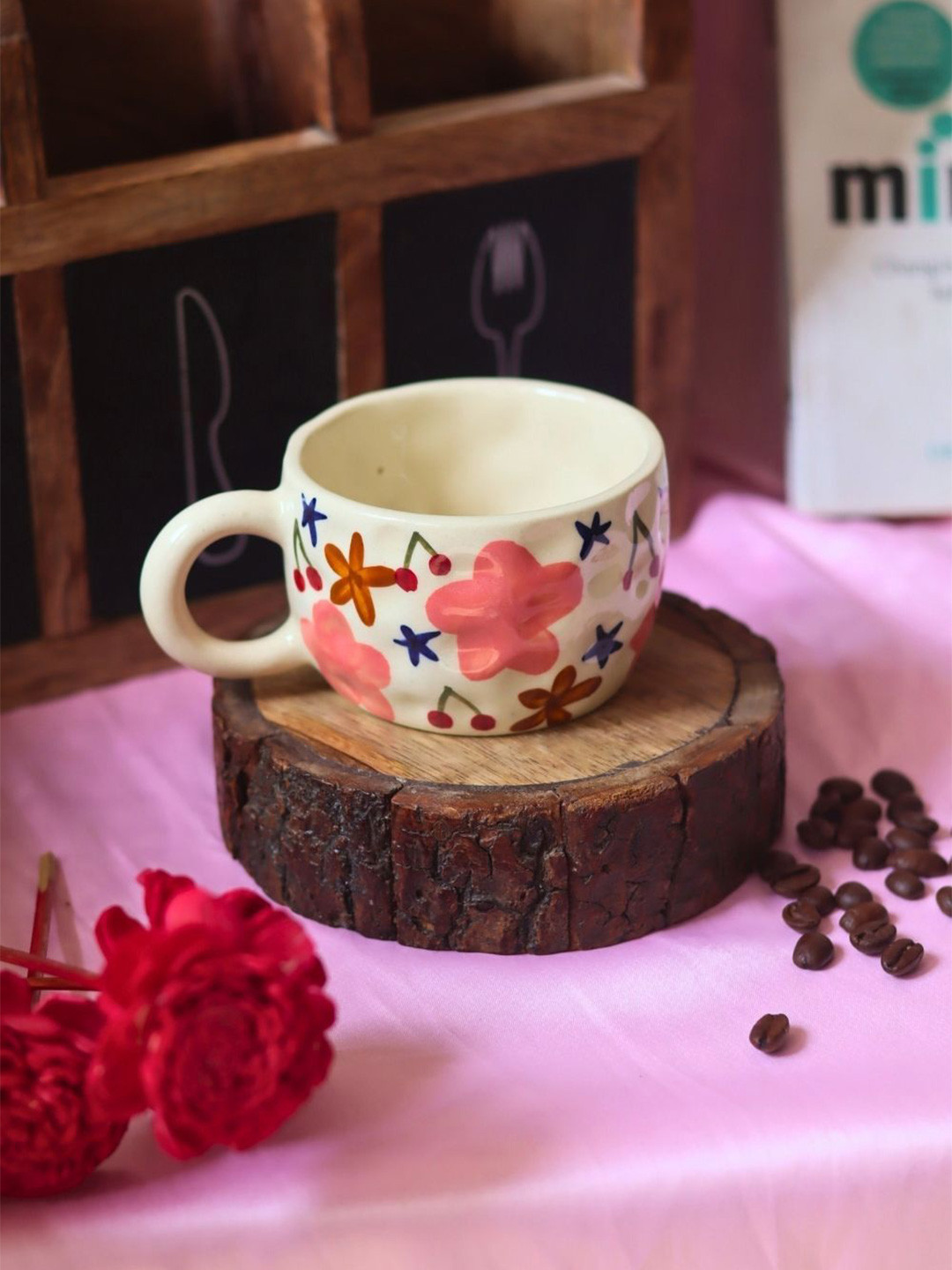 WEAVING HOMES Handcrafted & Hand Painted Bloom Mug