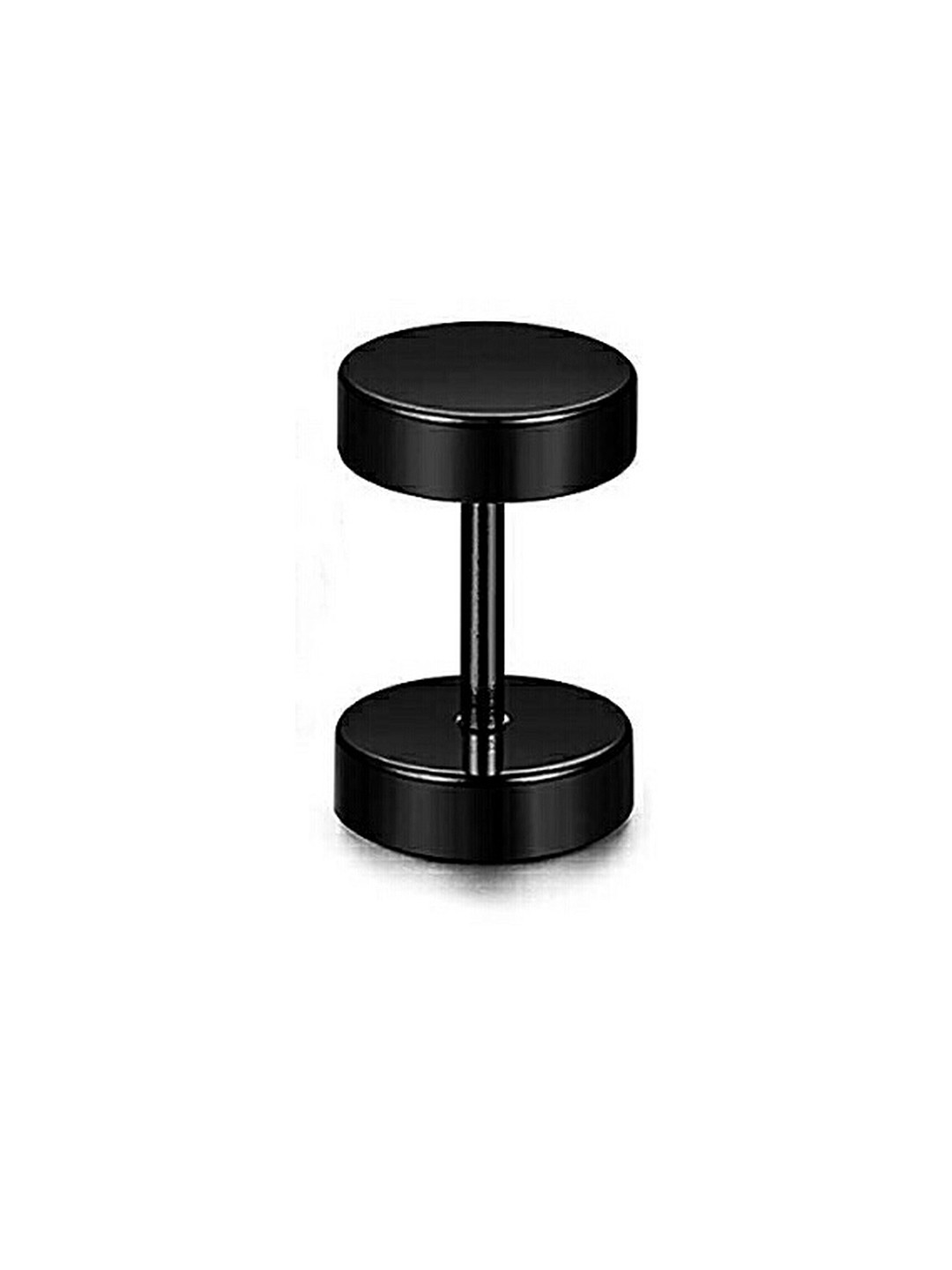 Crazy Fashion Unisex Stainless Steel Dumbell Circular Shaped Studs