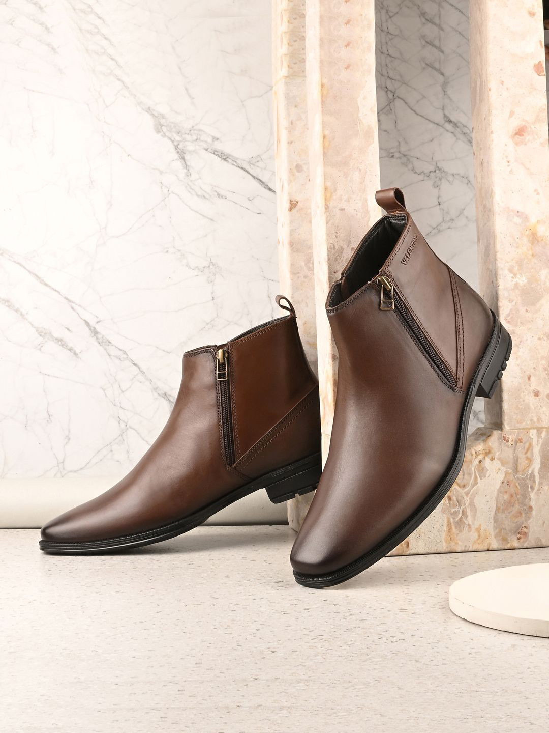 Valentino Men Side Zipper Ankle Regular Boots