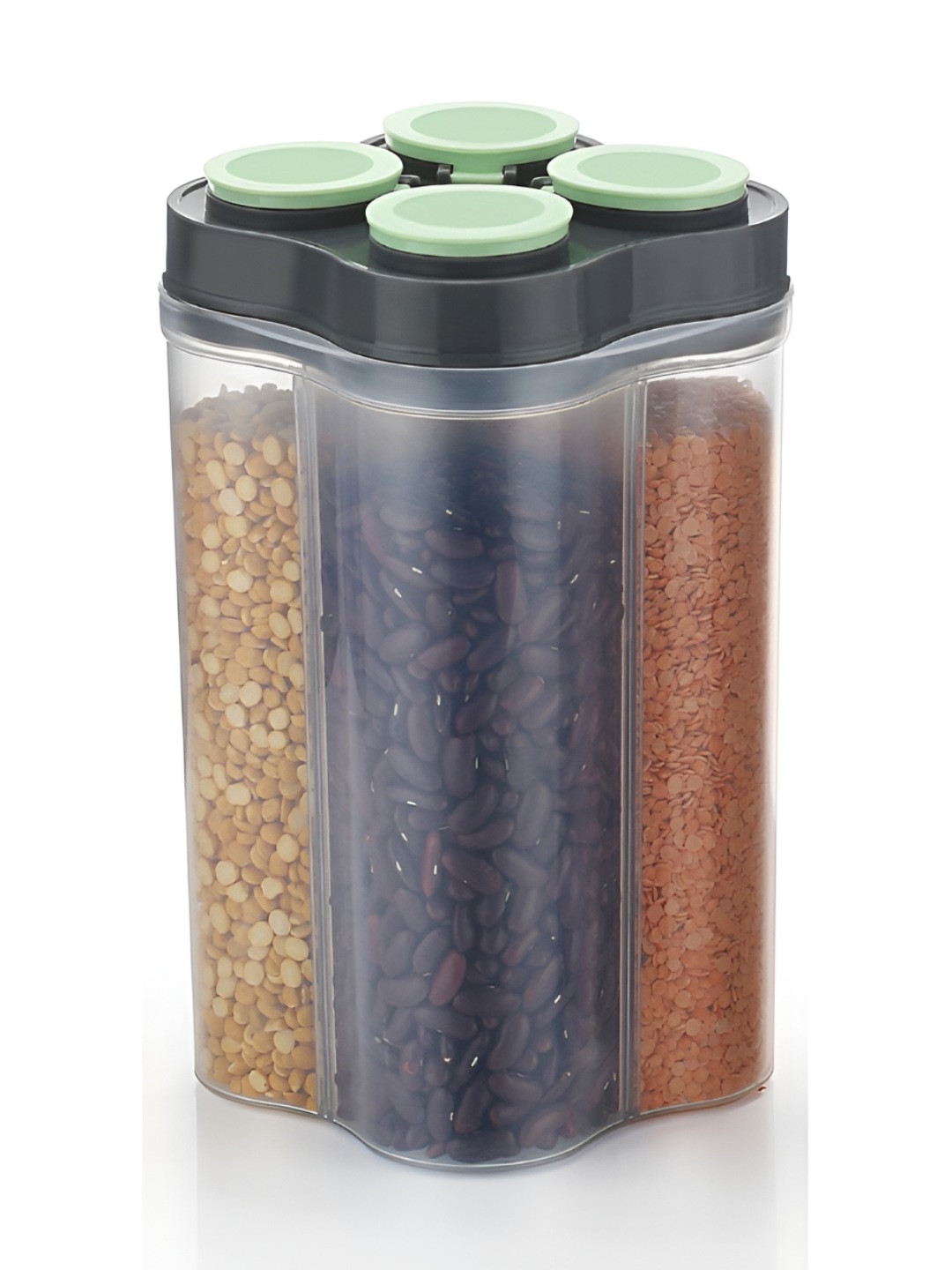 Aura Mr_4 Section Sea Green Plastic Easy To Clean Clip-On Canister-2.5L