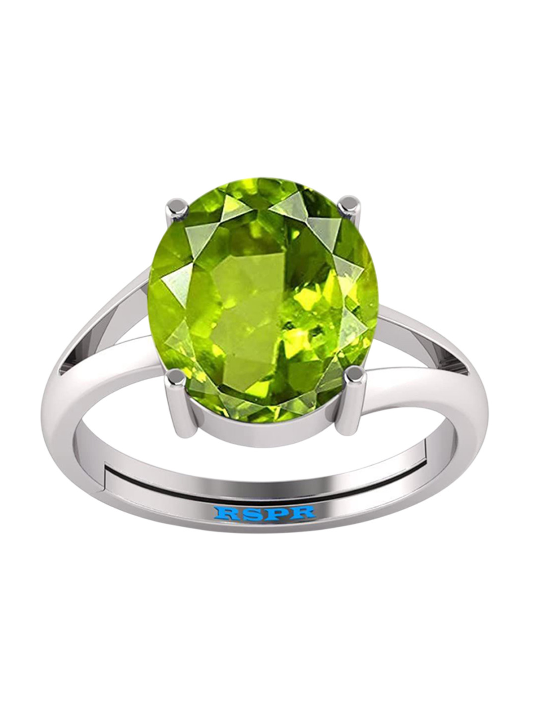 RSPR 14.25 Ratti 13.60 Carat Certified Natural Peridot Gemstone Ring