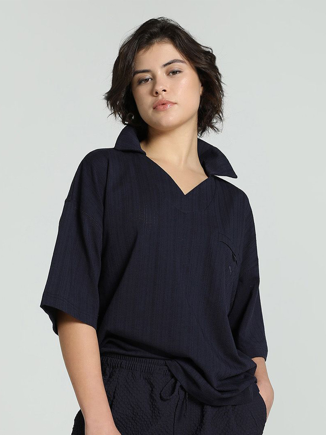 Puma Yona Pure Cotton Oversized Fit Polo Collar T-Shirt
