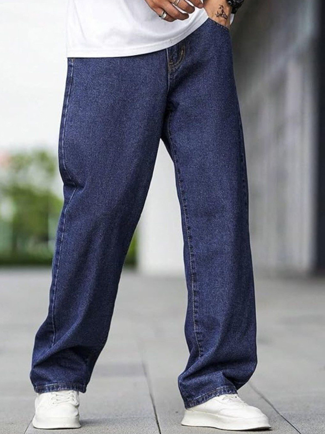 THE BEETEL HOUSE Men Loose High-Rise Jeans