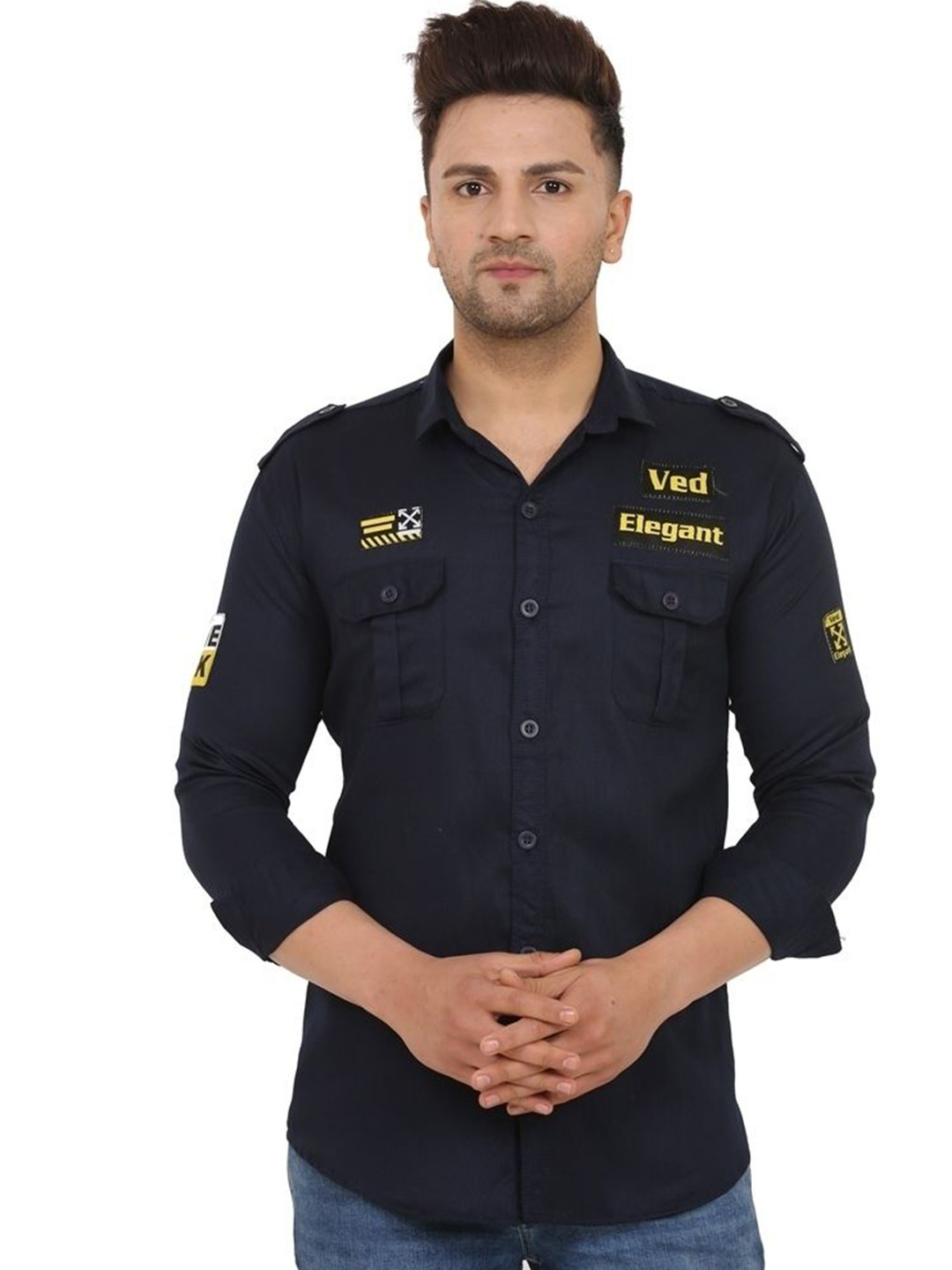 VED ELEGANT Classic Long Sleeves Cotton Shirt