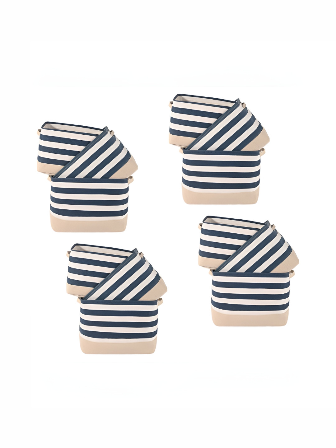 Aura White Set of 12 Regular Tote Basket Organisers