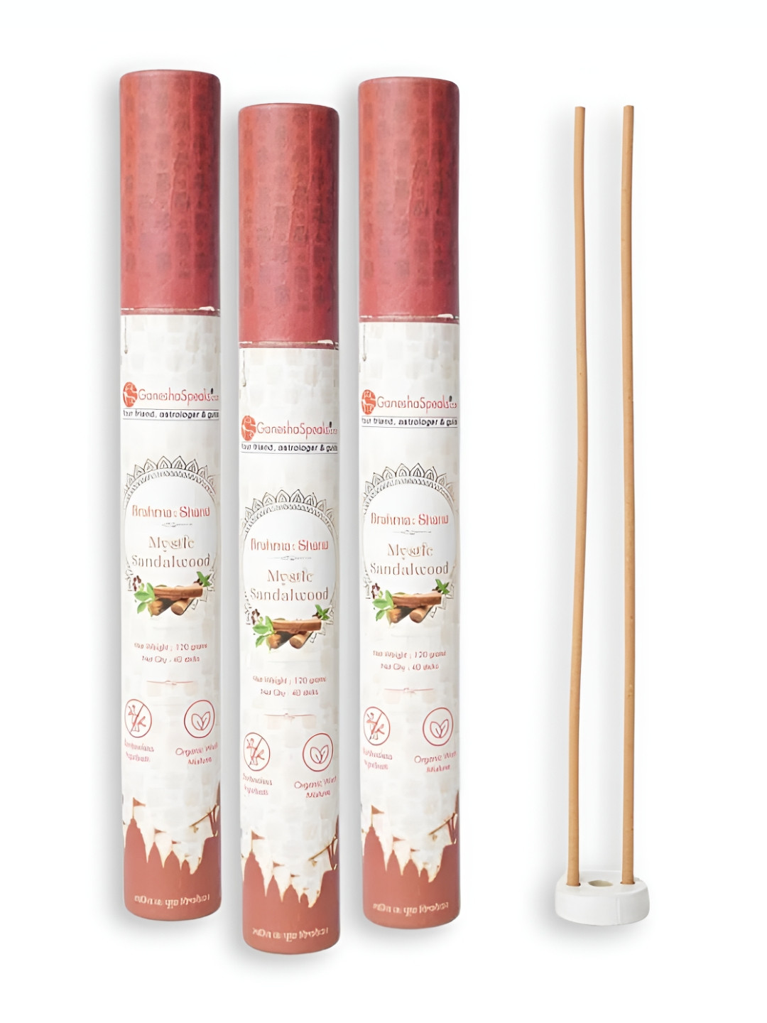 GaneshaSpeaks 120-Pcs Brown Wooden Incense Stick
