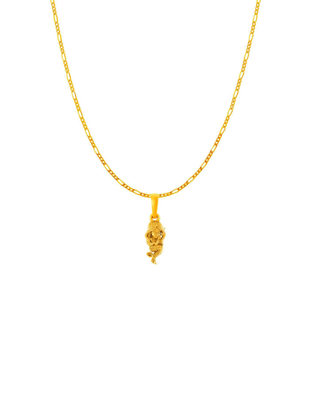 AKSHAT SAPPHIRE Women Gold-Plated Contemporary Mermaid Pendants with Chains