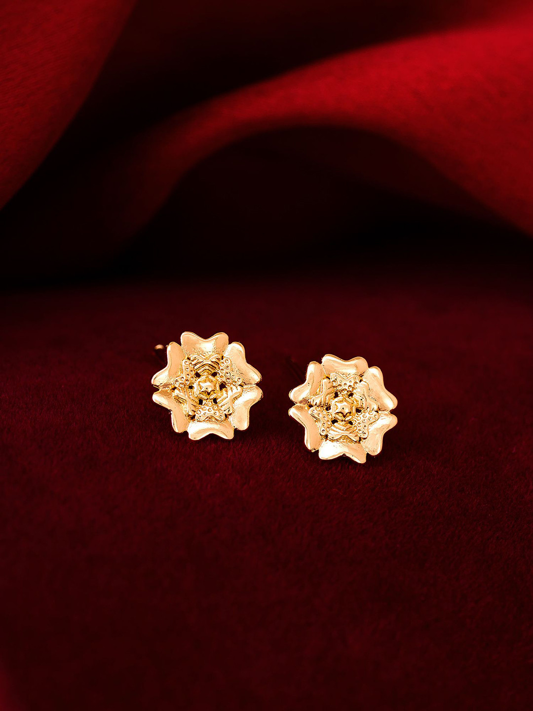 aadita Gold-Plated Stud Earrings