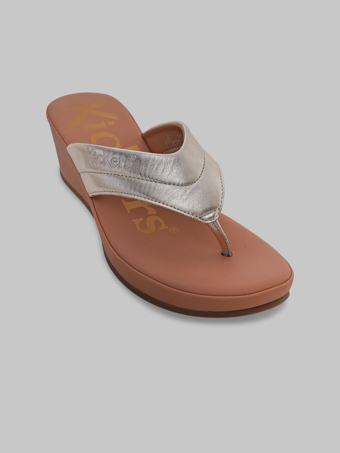 Kickers Women Leather Wedge Heel Sandals