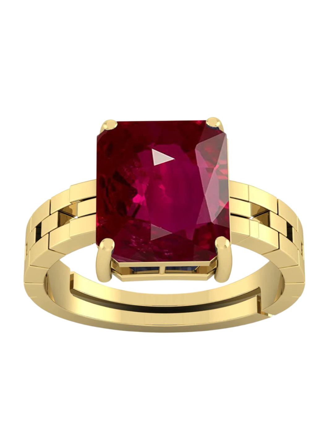 RSPR 8.25 Ratti 7.60 Carat Astrological Certified Amethyst Adjustable Gemstone Finger Ring