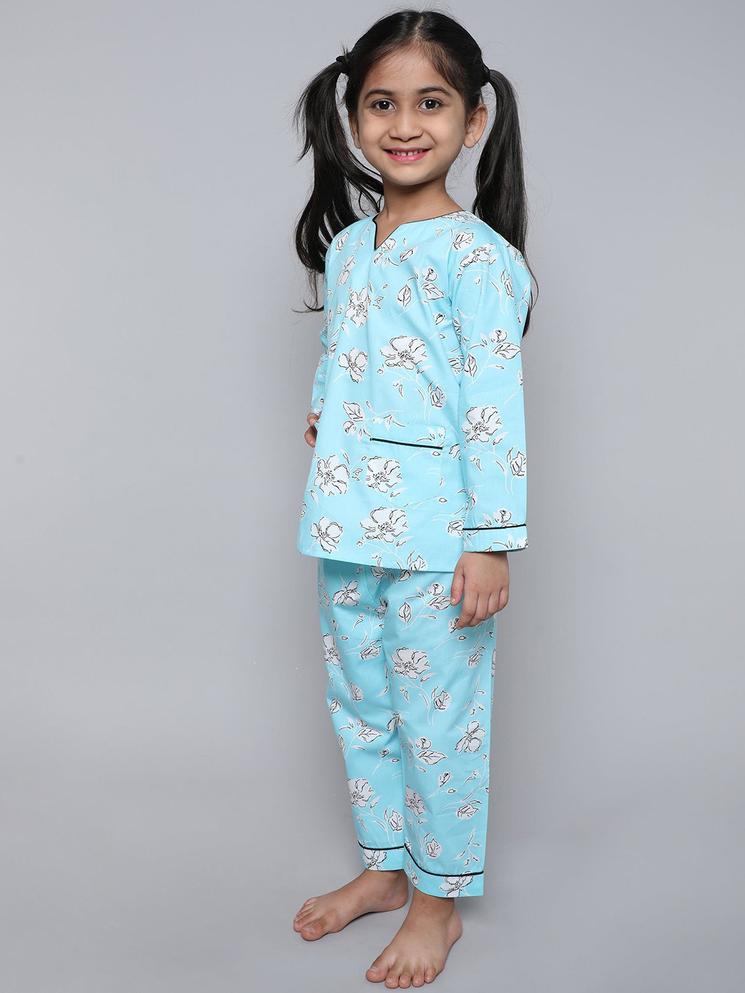 Little Clothings Girl Floral Night suits
