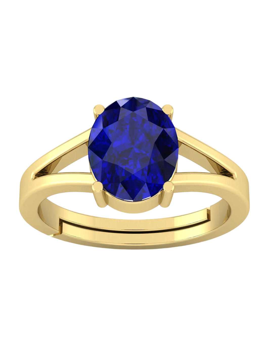 RSPR 14.25 Ratti Certified Sapphire Gemtone Studded Adjustable Finger Ring