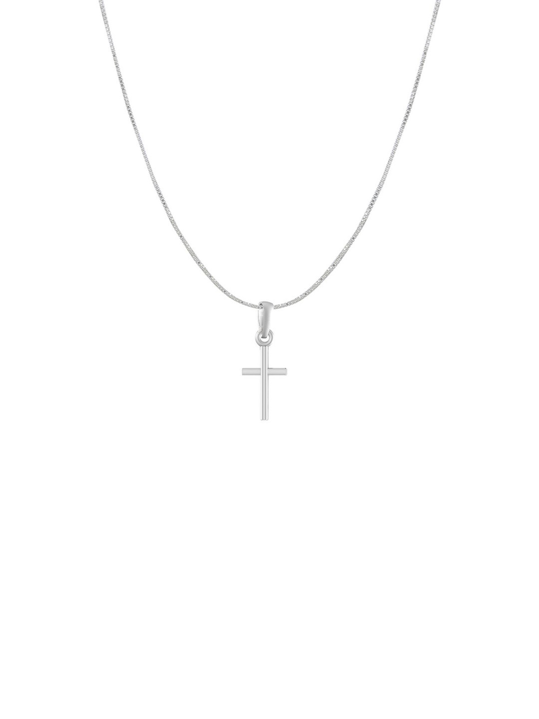 AKSHAT SAPPHIRE Sterling Silver Silver-Plated Cross Pendants With Chains