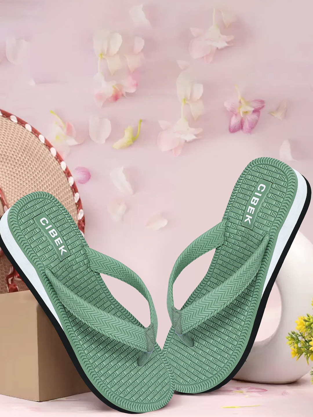 CIBEK Women Slip-On EVA Thong Flip-Flops