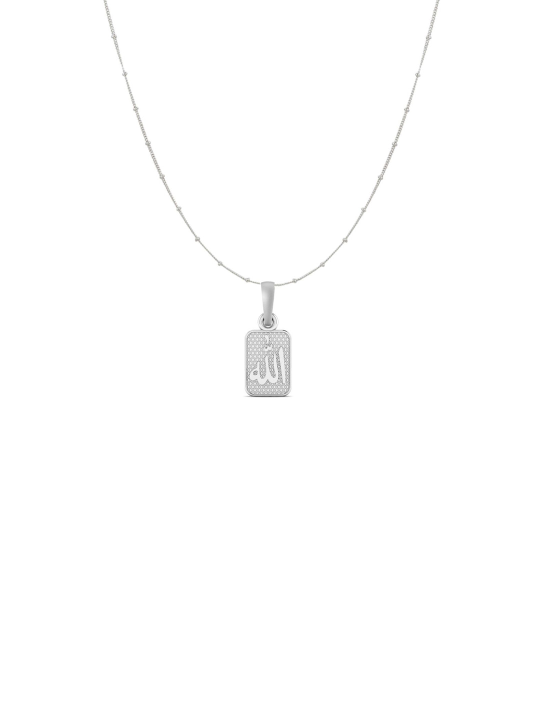 AKSHAT SAPPHIRE Sterling Silver Allah Pendant with Chain