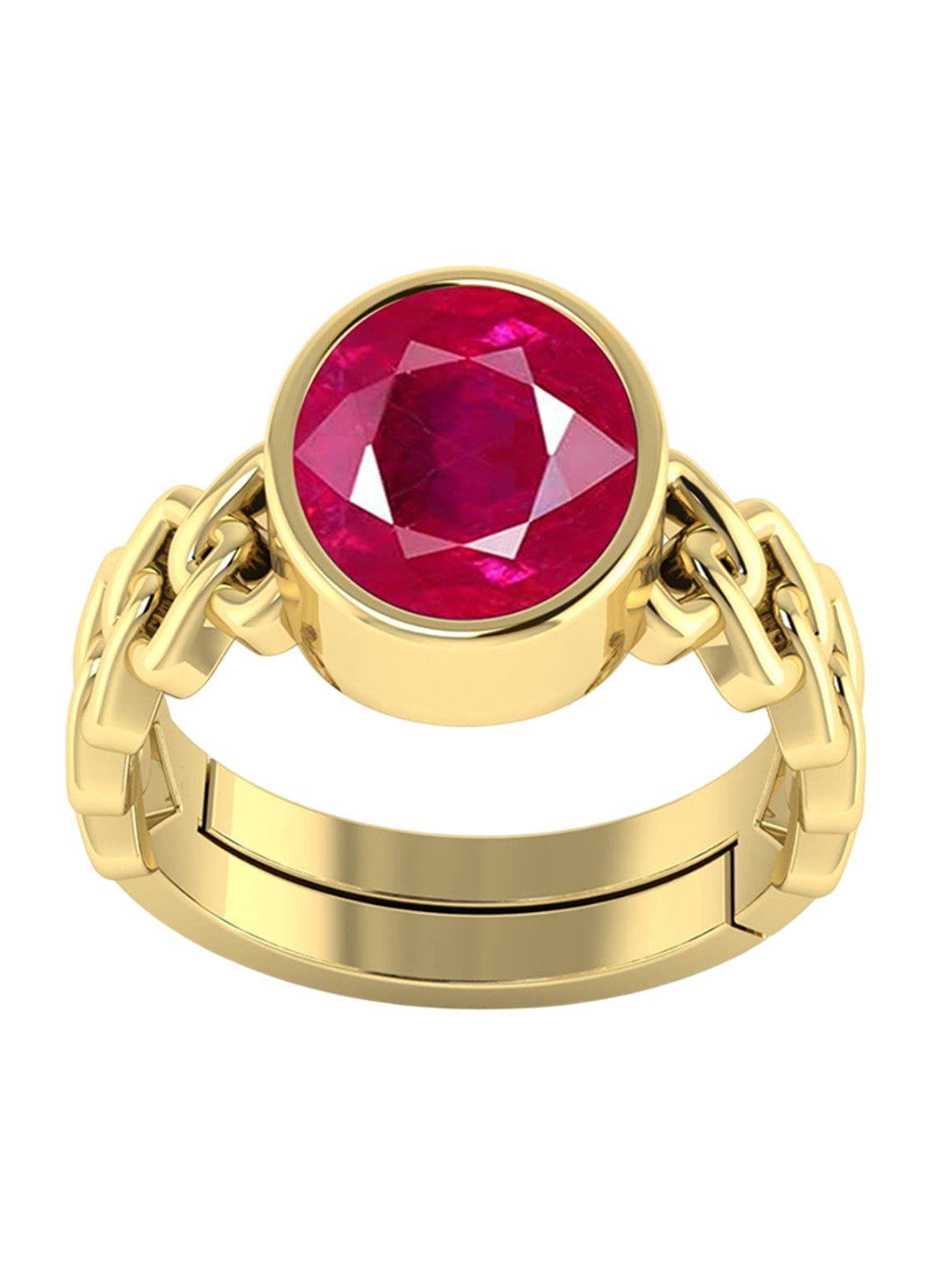 RSPR 13.25 Ratti Ruby Manik Stone Studded Finger Ring