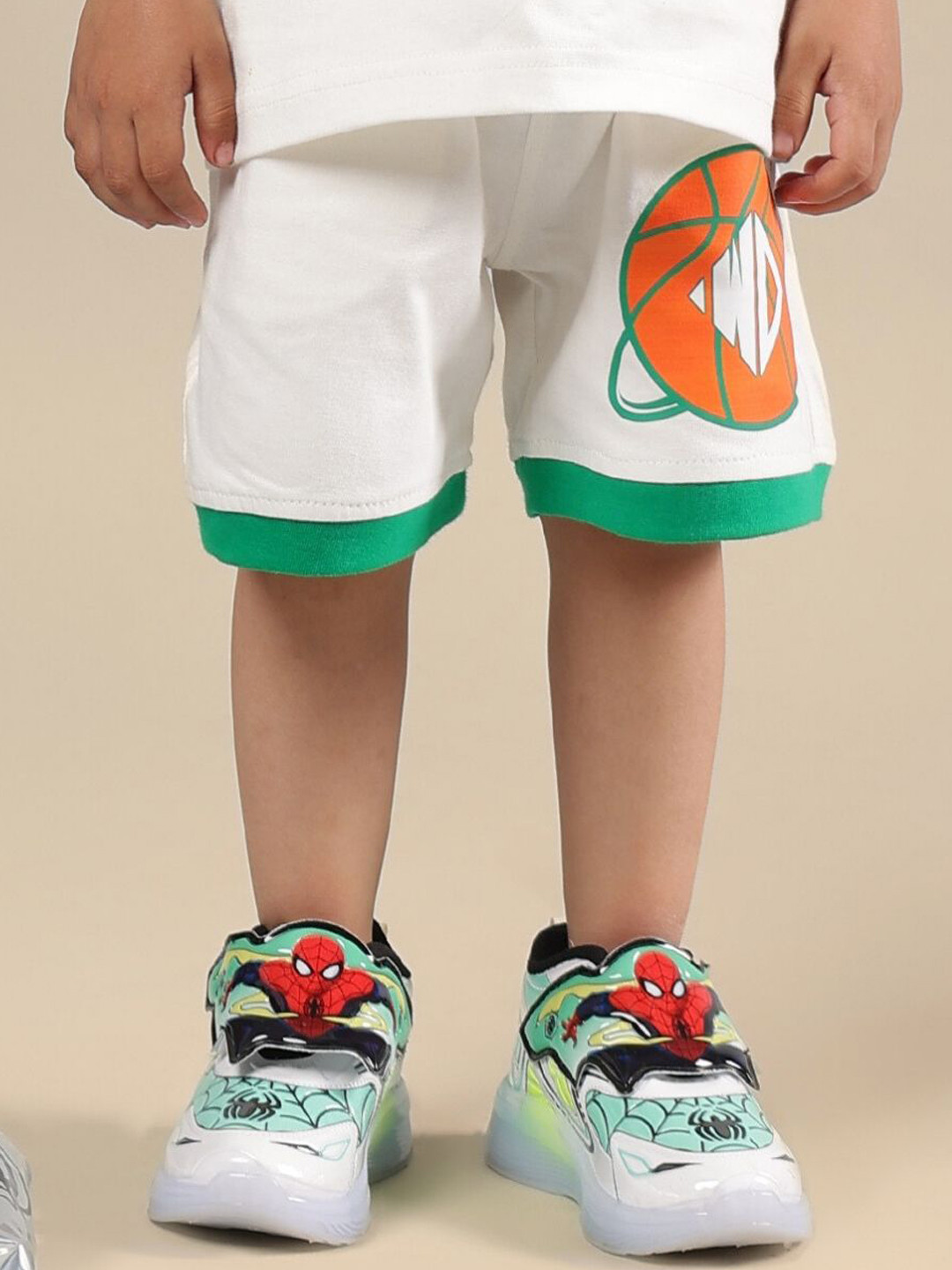 WEARDUDS DRIBBLE Kids Graphic Printed Regular Fit Mid-Rise Pure Cotton Shorts