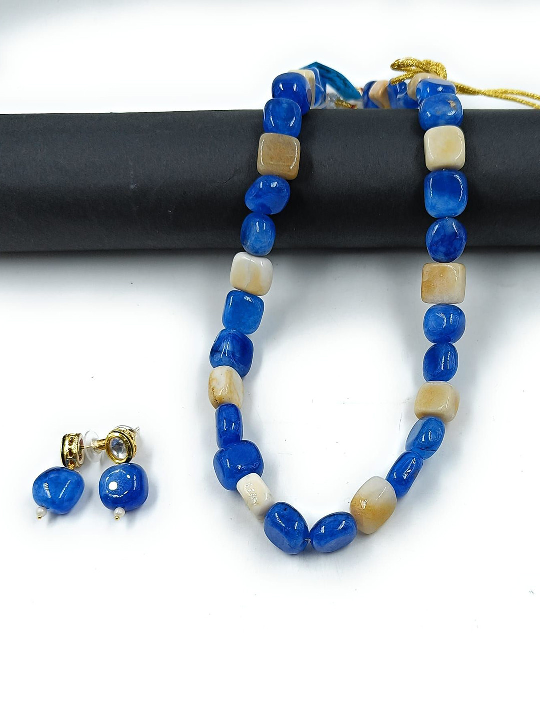 Knigght Angel Jewels Stone Studded & Beaded Jewellery Set