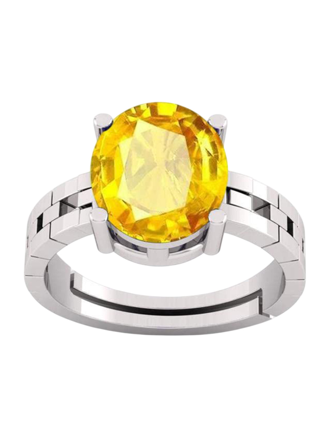 RSPR 13.25 Ratti 12.60 Carat Amethyst Gemstone-Studded Finger Ring