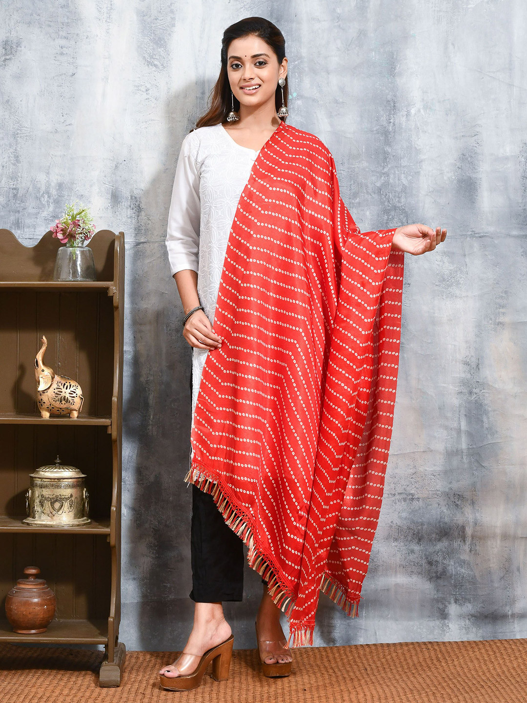 swatika Bandhani Printed Dupatta