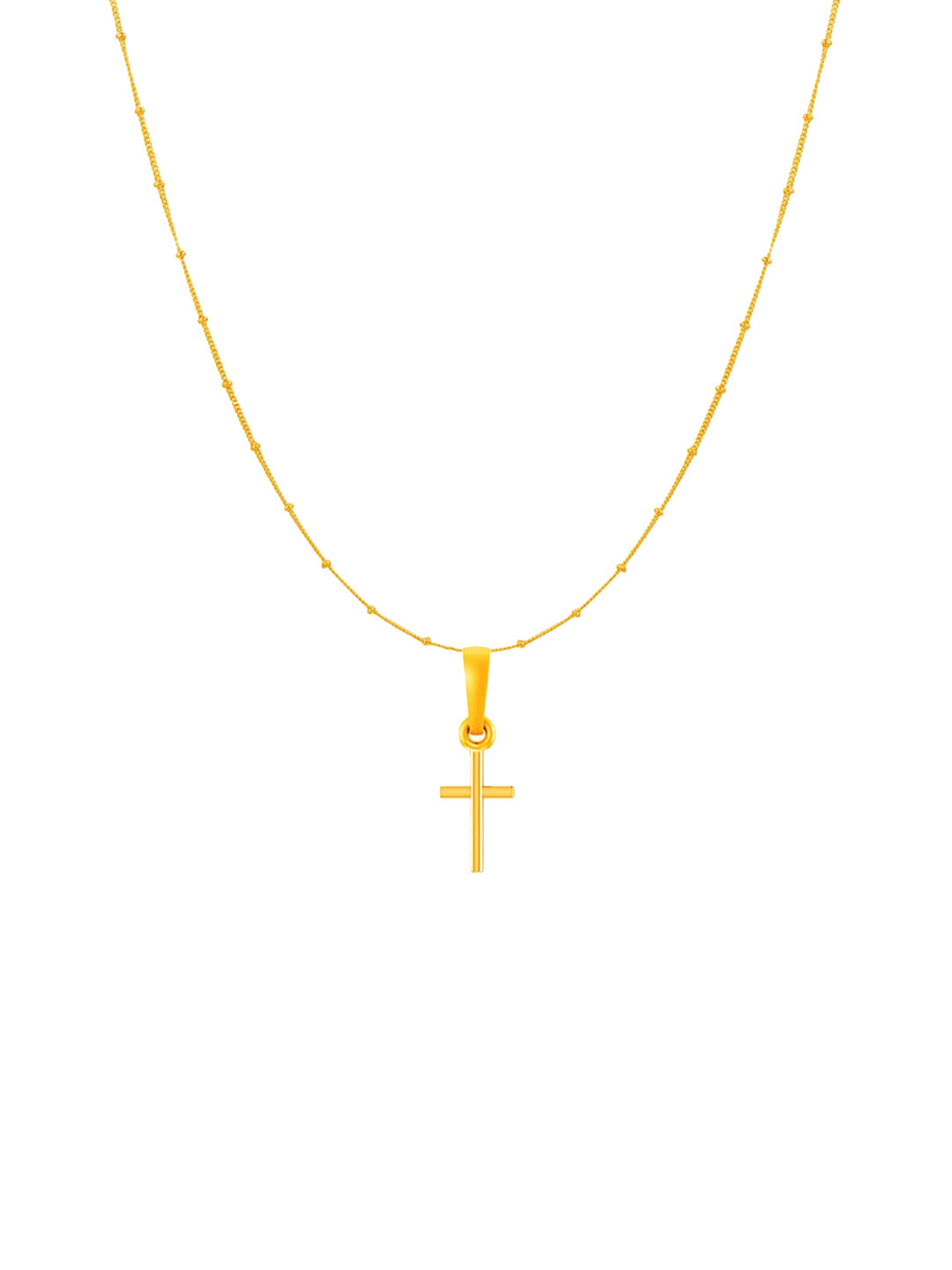 AKSHAT SAPPHIRE Gold-Plated Contemporary  Jesus Pendant with Chain
