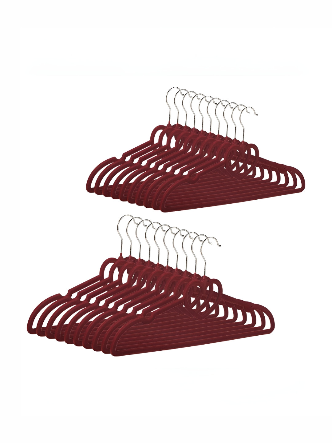 Aura Set Of 20 Maroon Anti-Rust Cloth Hanger