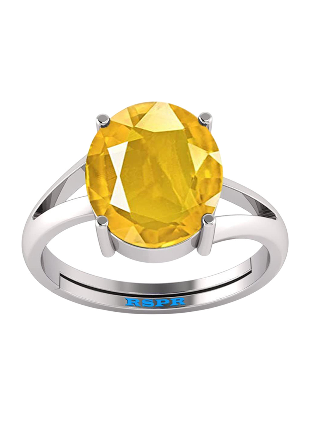 RSPR 8.25 Ratti 7.60 Carat Certified Natural Green Peridot Gemstone Ring