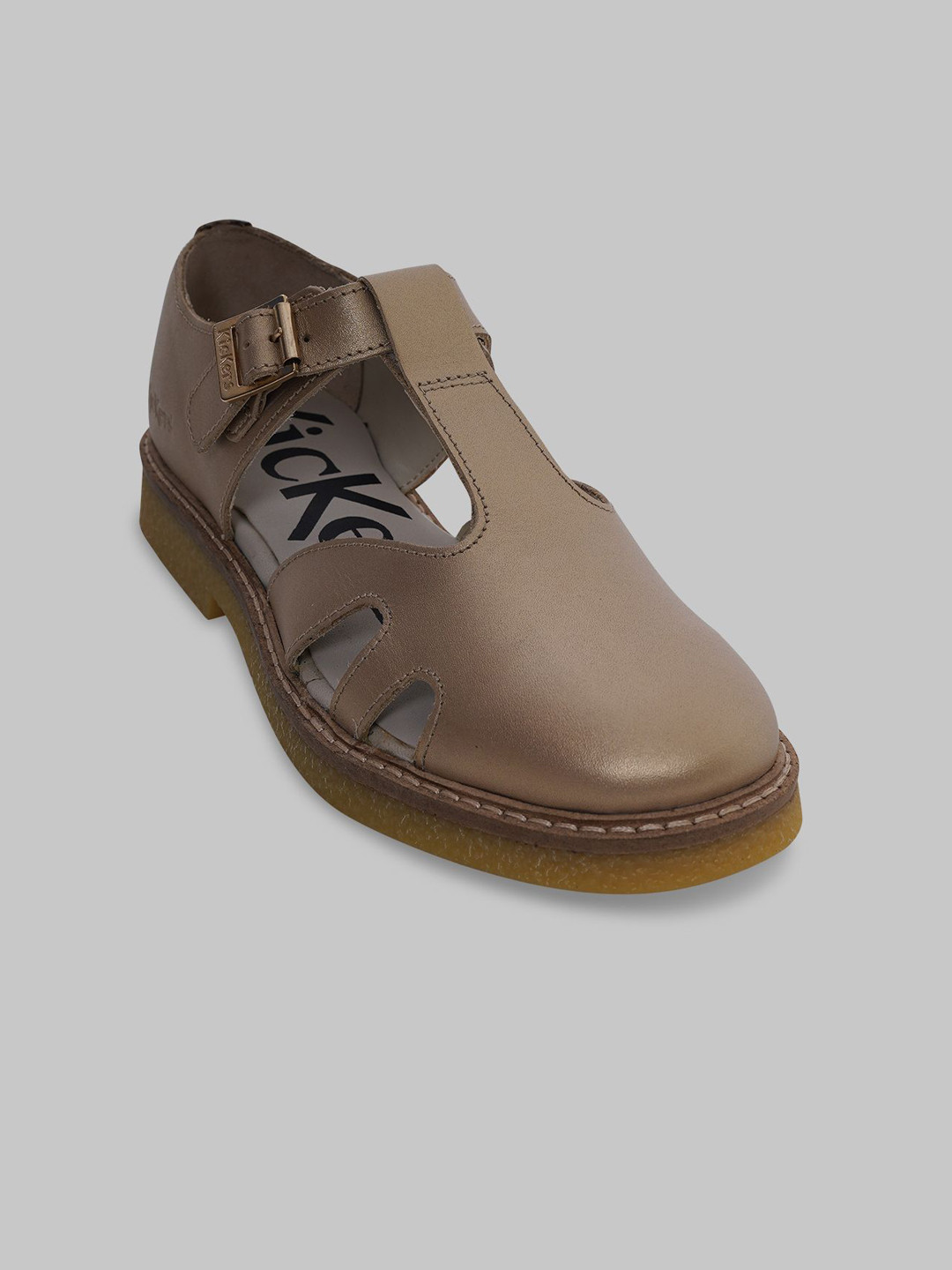 Kickers Leather Buckle Shoe-Style Sandals