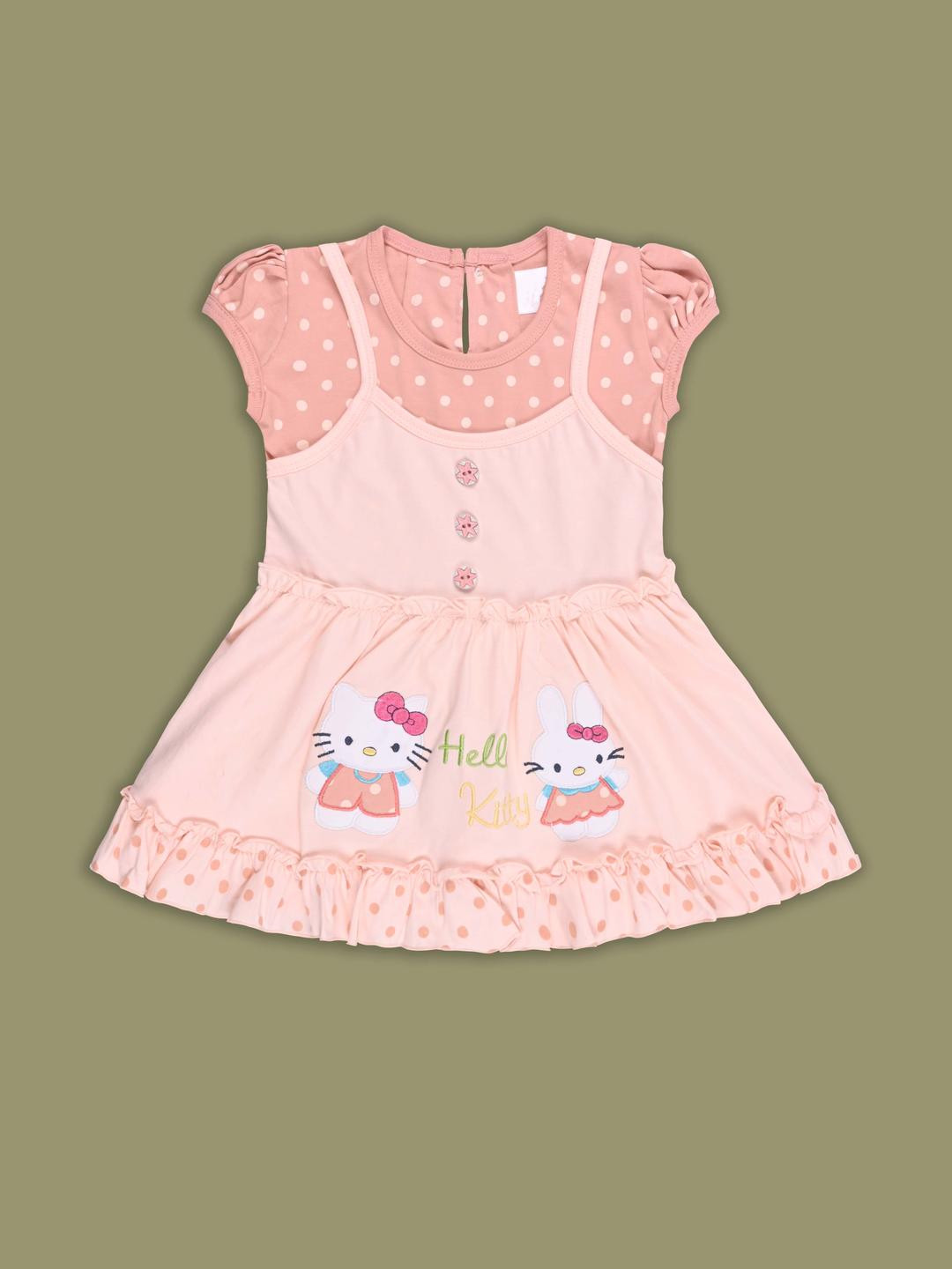 Grils Hosiery Cotton Printed Frock Dress