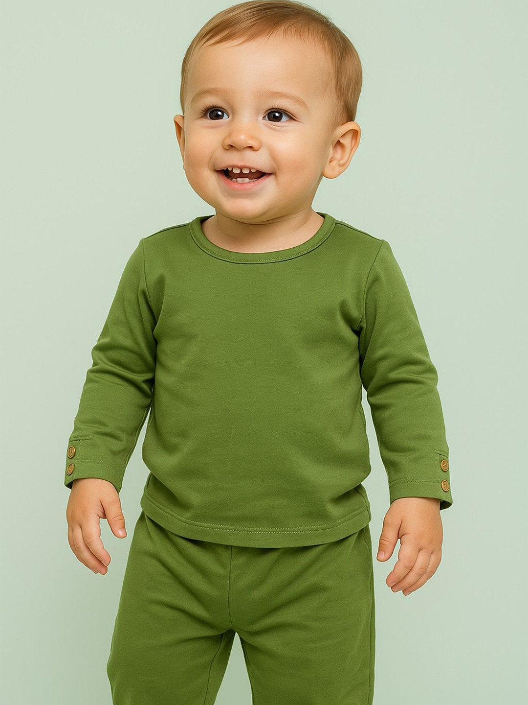EARTHY TWEENS Green Bee Kids Pure Cotton Night suit