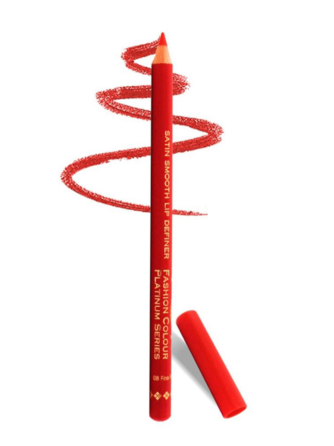 Fashion Colour Platinum Satin Smooth Lip Definer Matte Lipliner Pencil - Fire Fly 8