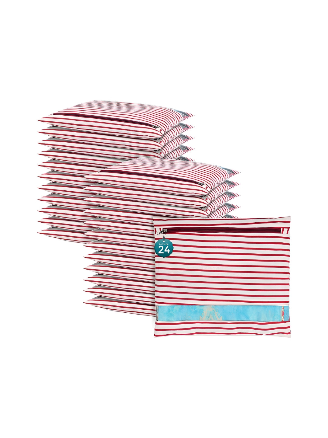 Aura Maroon 24 Pieces Multi-Utility Cotton Saree Cover Organisers