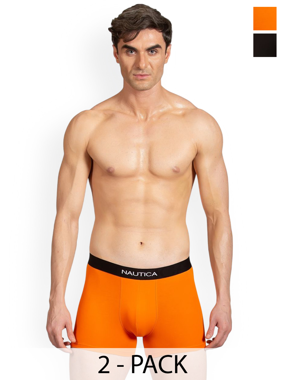 Nautica Pack Of 2 Trunks N_LJSTRK01-BLK/RORG