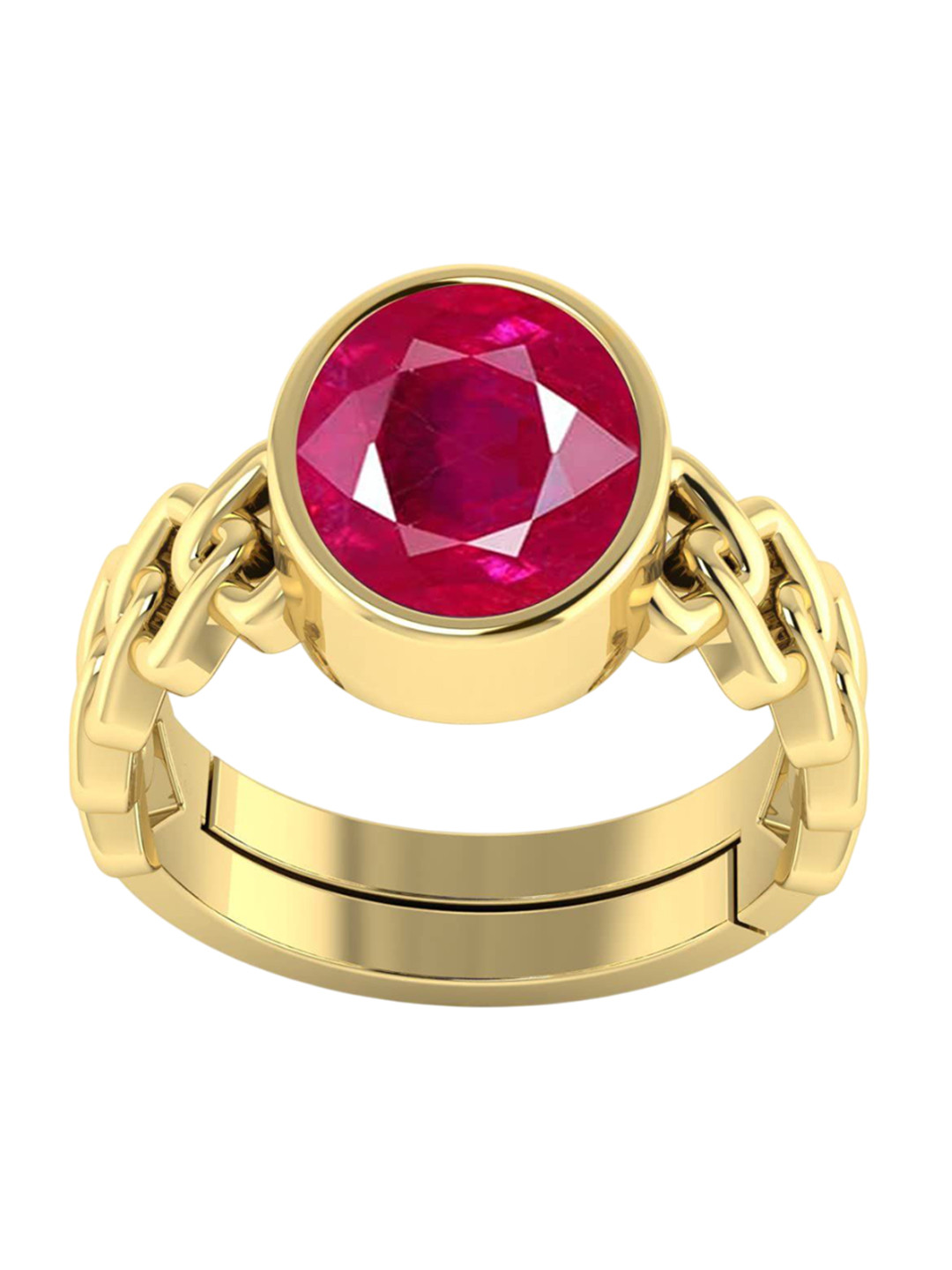 RSPR 8.25 Ratti Natural Certified Amethyst Gemstone Stone Studded Adjustable Finger Ring