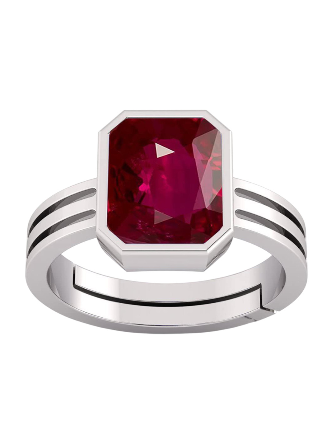 RSPR 10.25 Ratti 9.60 CT Amethyst Gemstone Stone Studded Adjustable Finger Ring