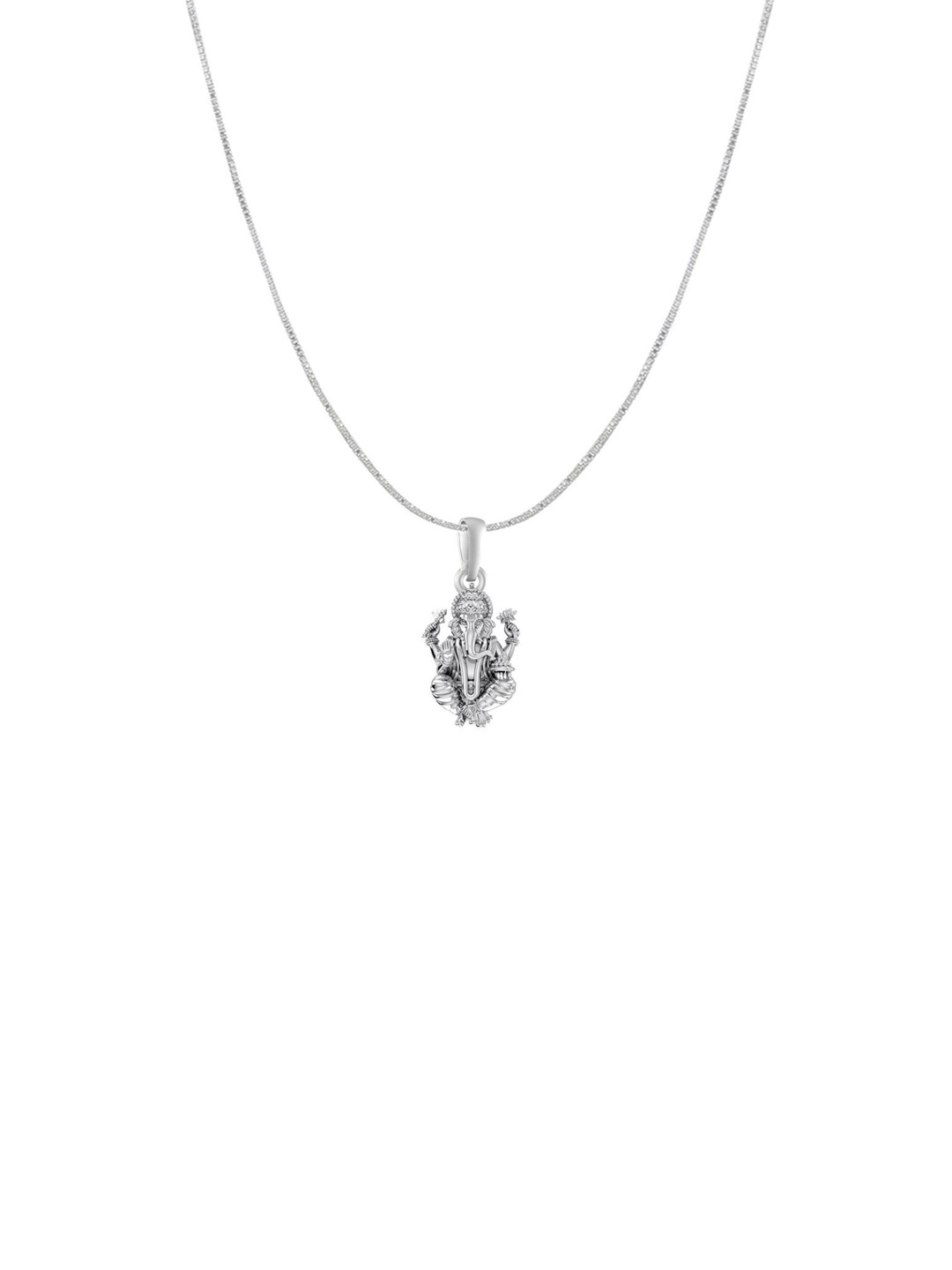 AKSHAT SAPPHIRE Laddu wale Ganesh Pendant with Chain