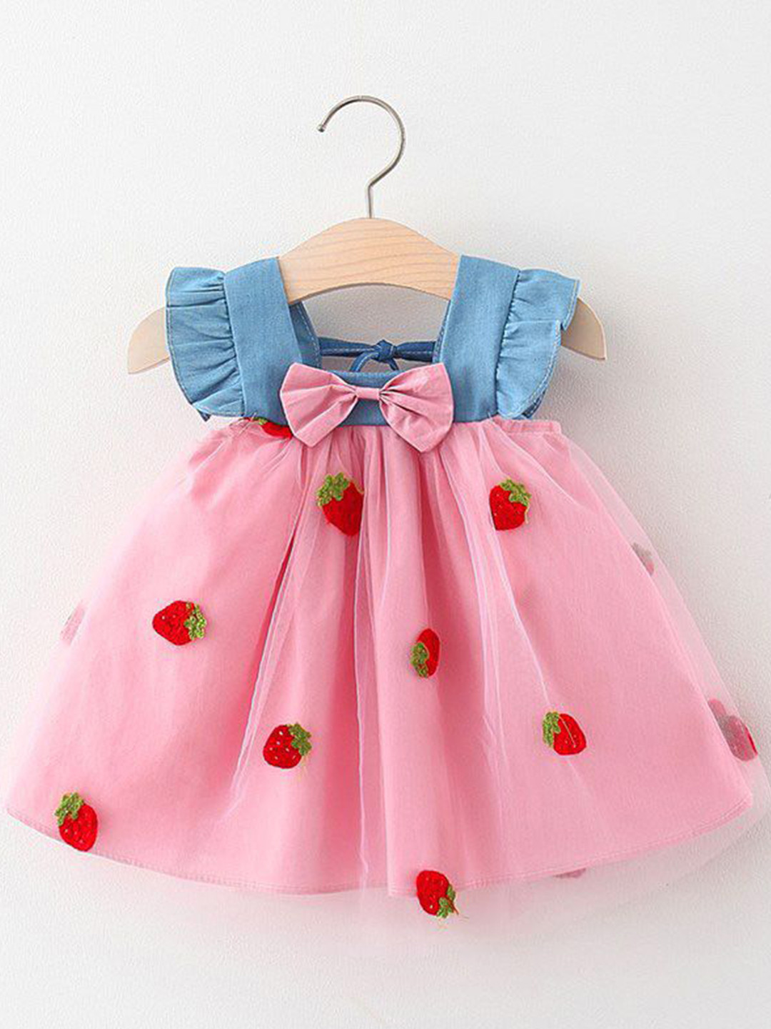 StyleCast x Revolte Girls Floral Printed Choker Neck Gathered or Pleated A-Line Dress