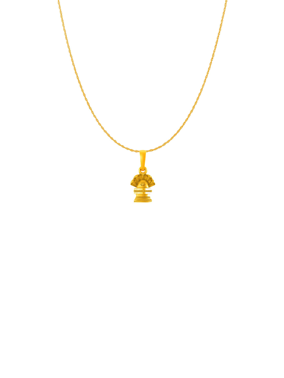 AKSHAT SAPPHIRE Silver 22KT Gold Plated Contemporary Shiv Linga Pendants With Chains