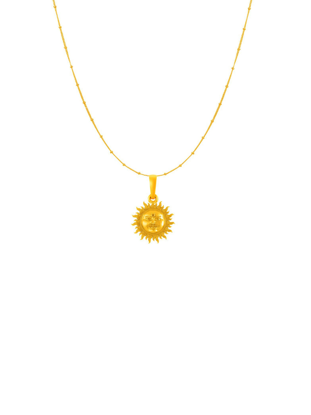 AKSHAT SAPPHIRE  Surya Pendant Silver Gold-Plated Pendants with Chains