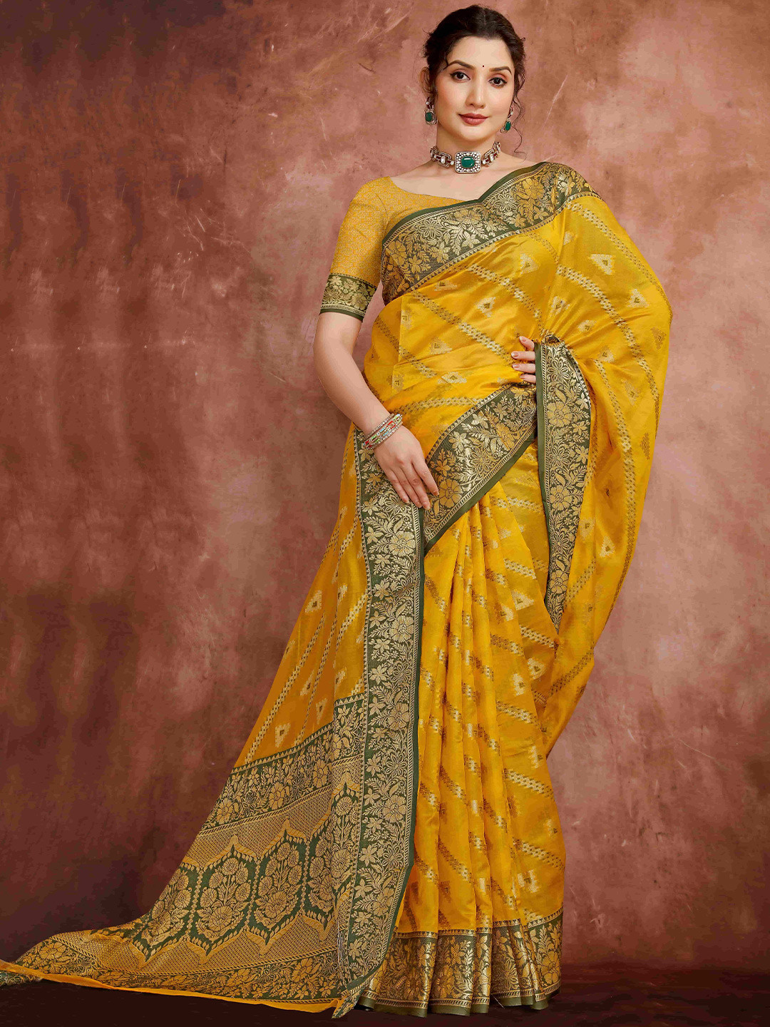 Rare Bello Woven Design Tissue Saree