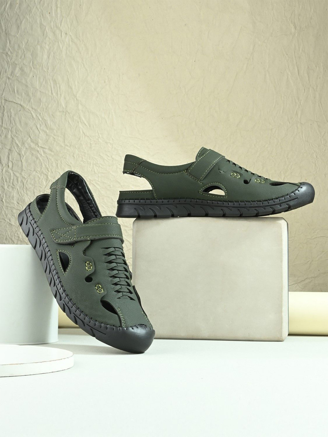 SERVER Olive Comfortable & Lightweight Sandals