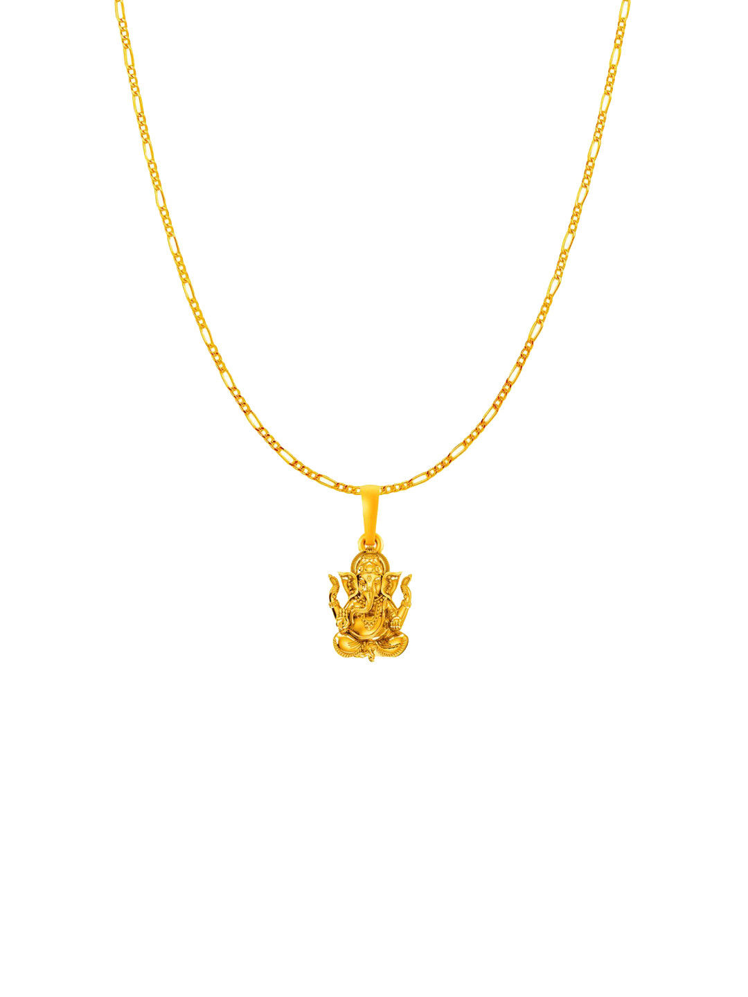 AKSHAT SAPPHIRE Gold-Plated Ganesh Ji Pendant with Chain