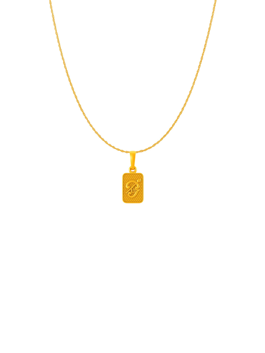 AKSHAT SAPPHIRE Silver 22KT Gold Plated Square Shaped Om Pendants With Chains