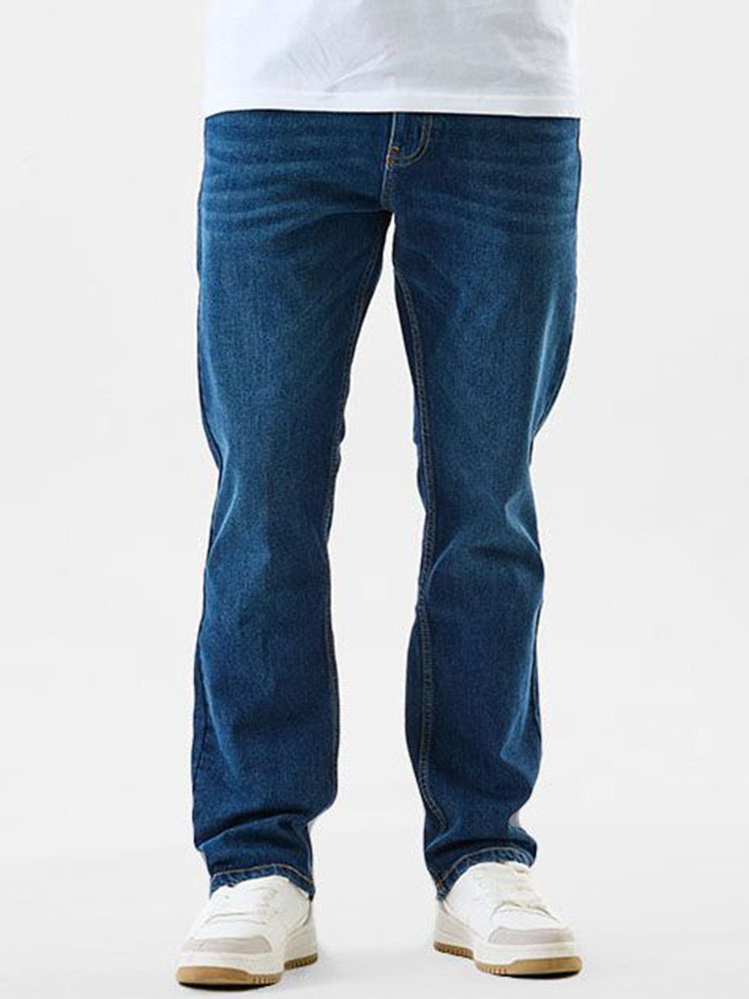 Snitch Men Dark Blue Mid-Rise Relaxed Fit Jeans