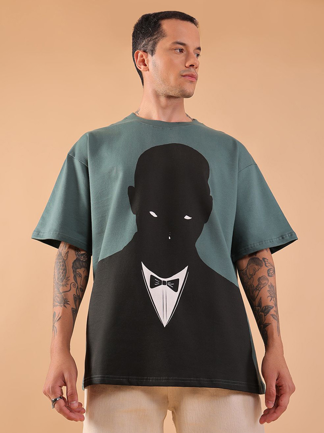 HangerLoop Oversized Graphic Round Neck Regular Sleeves T-shirt