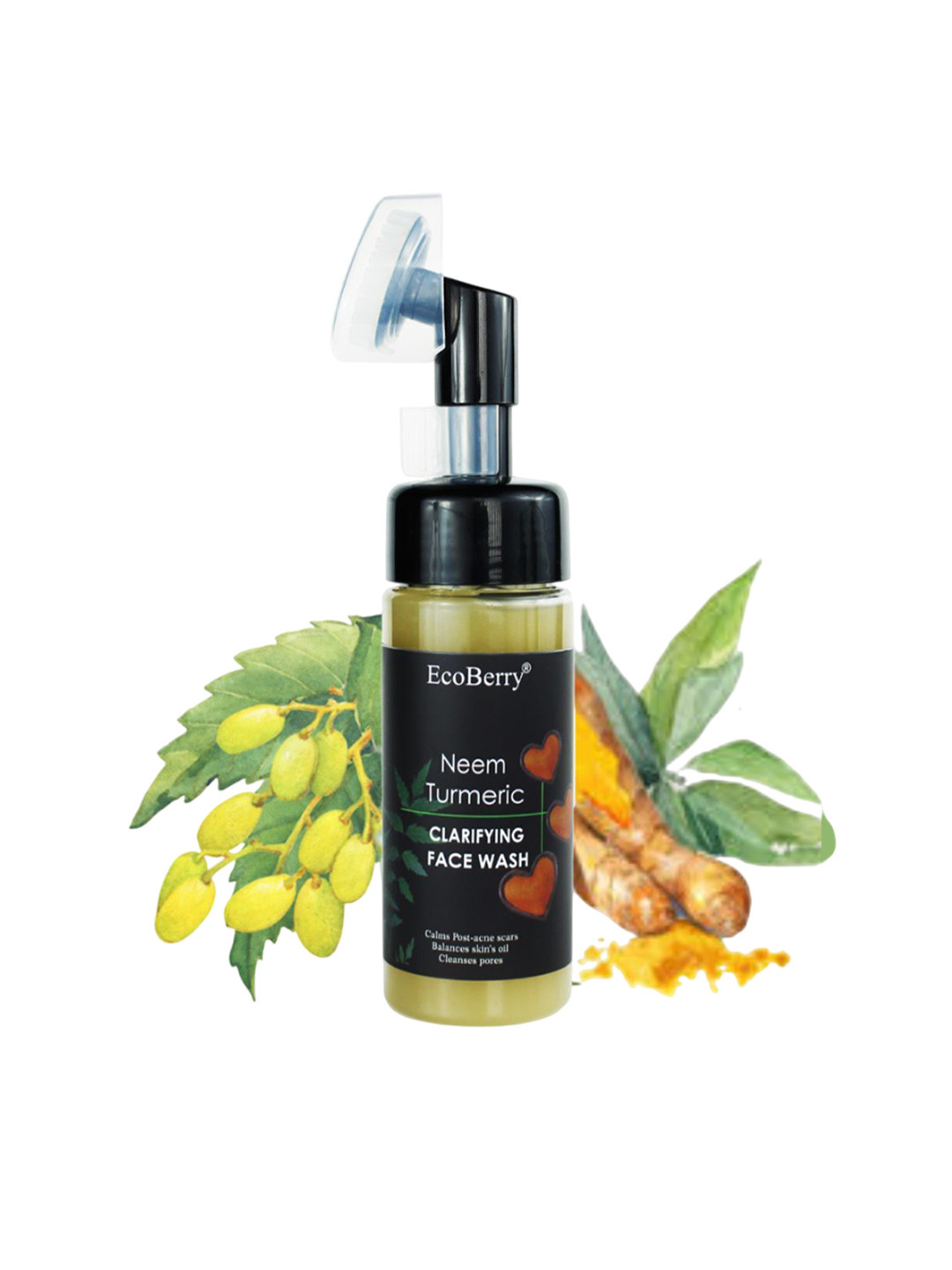 EcoBerry Neem & Turmeric Clarifying Face Wash For Oily & Acne Prone Glowing Skin - 150 ml