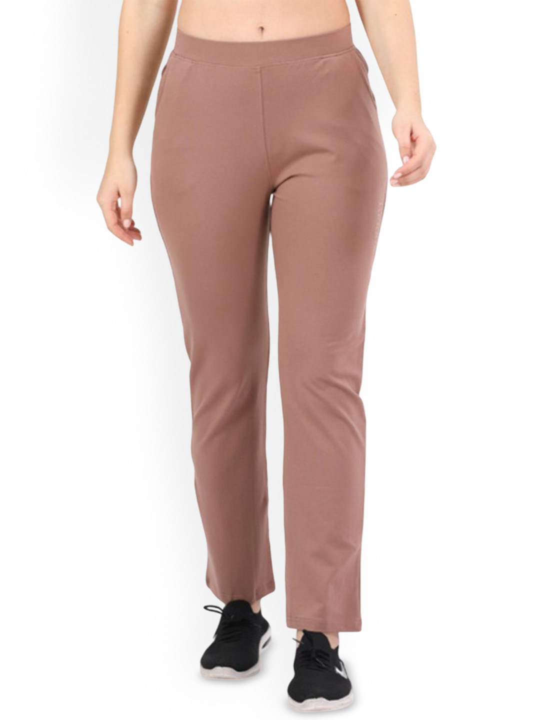 Lango Women Cotton Mid Rise Track Pants