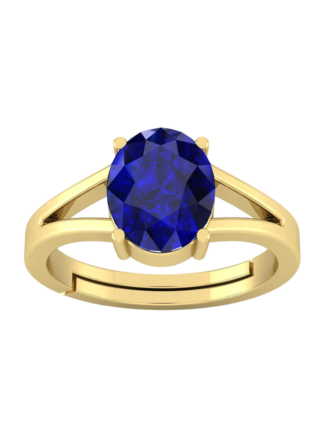 RSPR Unisex 13.25 Ratti Certified Sapphire Gemtone Studded Adjustable Finger Ring