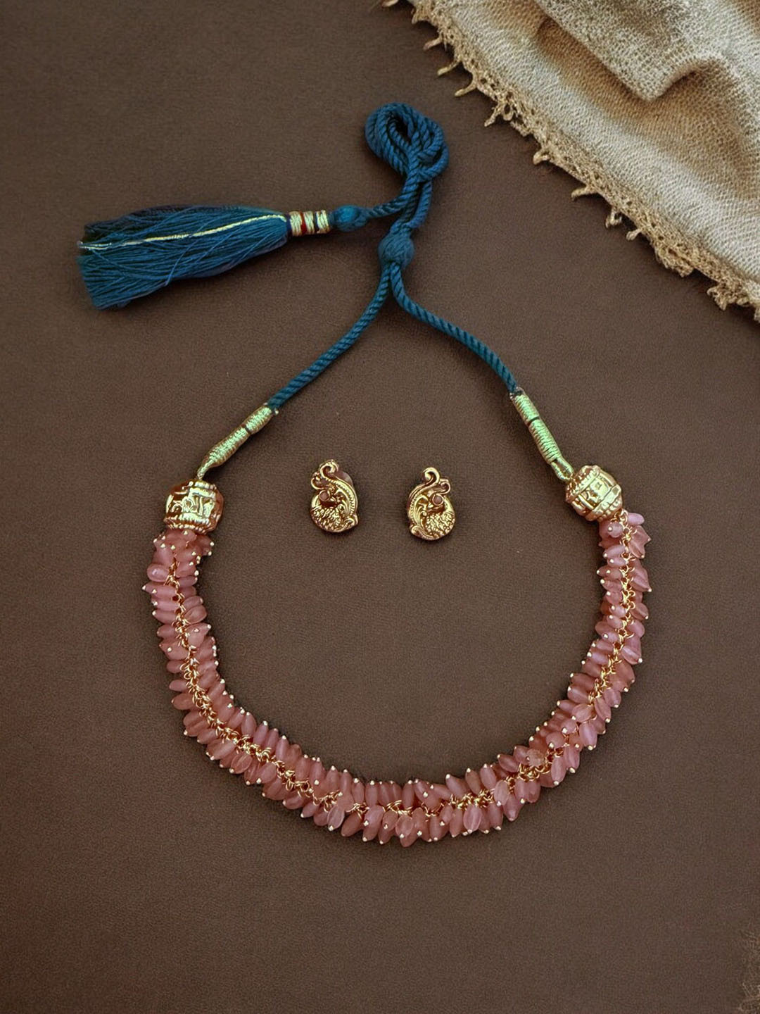 Rebekah Rice-Pearl Beaded Jewellery Set