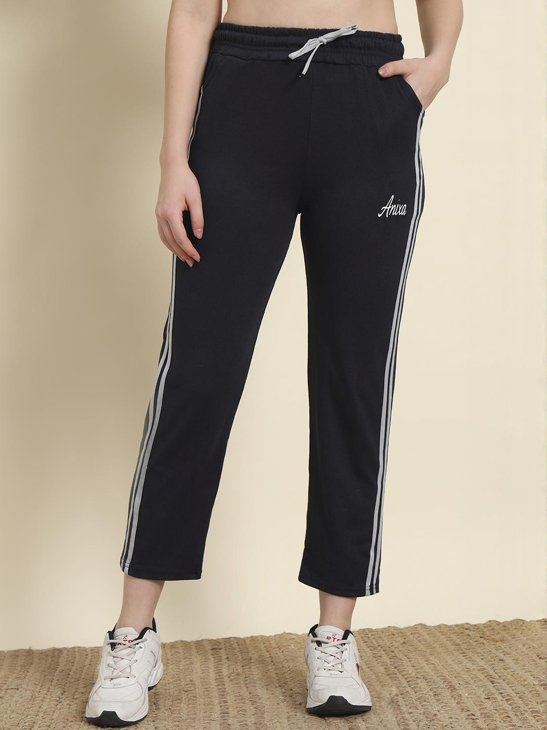 TRENDY WORLD  Women Striped Cotton Casual Track Pant